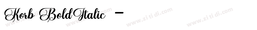 Korb BoldItalic下载字体转换